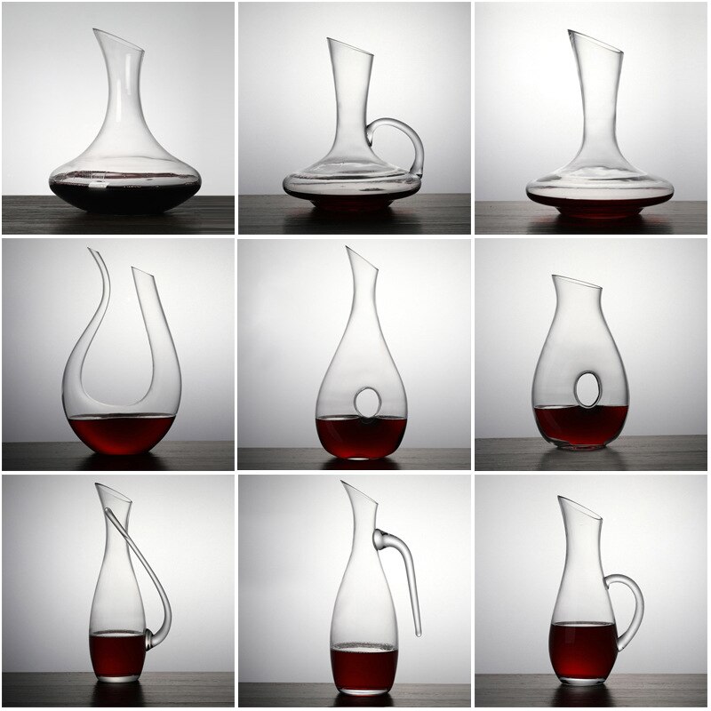 Décanteur fait main sans plomb cristal verre maison rouge vin aérateur vin verre décanteur bouteille vin bouteille verseur barre outil
