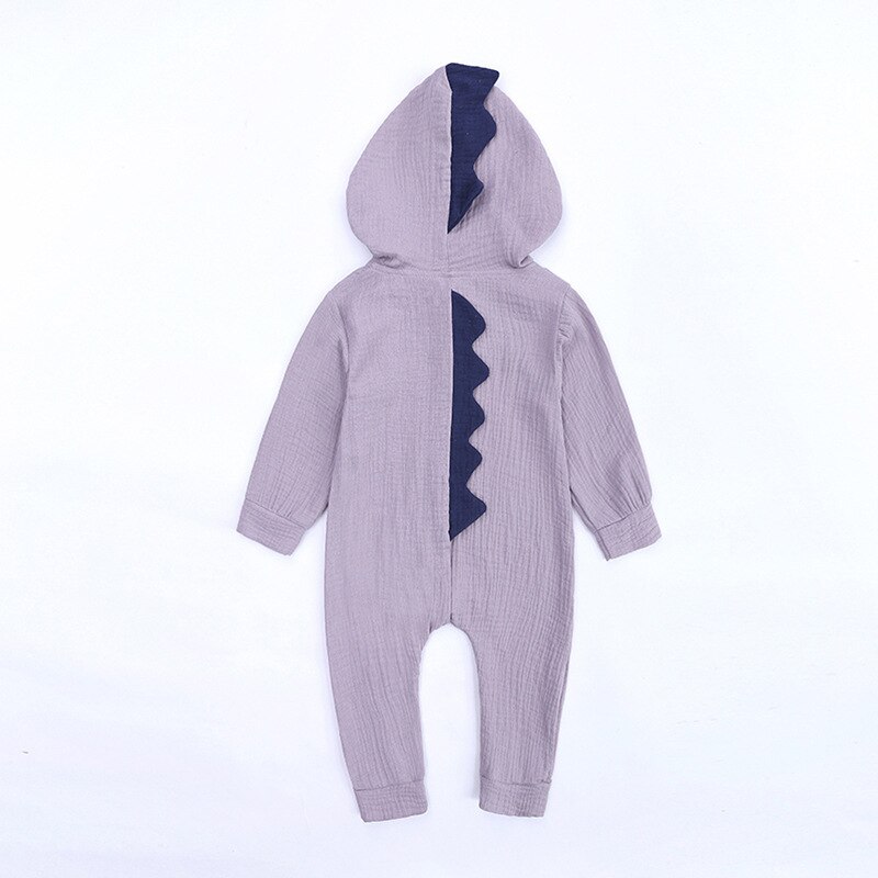 Lente Herfst Pasgeboren Baby Cartoon 3D Dinosaurus Rompertjes Baby Bebe Katoen Hoodie Kleding Voor Baby Meisjes Jongens Jumpsuit Outfits: purple / 90(height73-80CM)