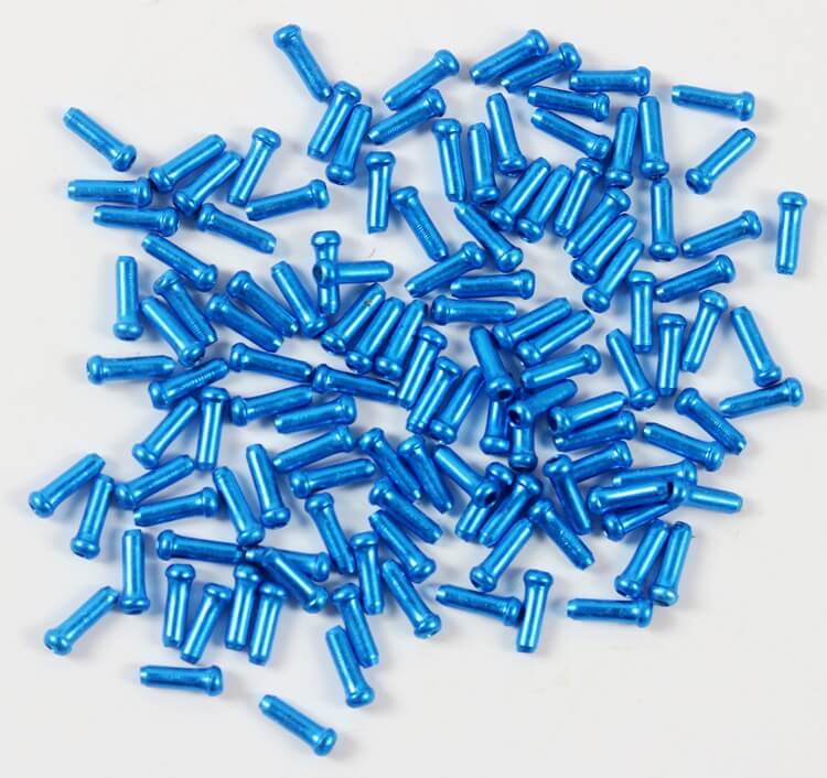 50Pcs Bike Cable End Caps Aluminium Rem Shifter Inner Cable Tips End Cap Crimps Fietsen Derailleur Shift Draad adereindhulzen: Blue