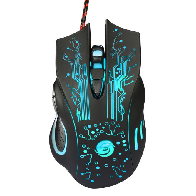 6 Button 5500 DPI LED USB Ottico Con Cavo Gaming PRO Mouse Del Mouse Desktop Da Ufficio di Intrattenimento Tasti Del Computer Portatile Silenzioso