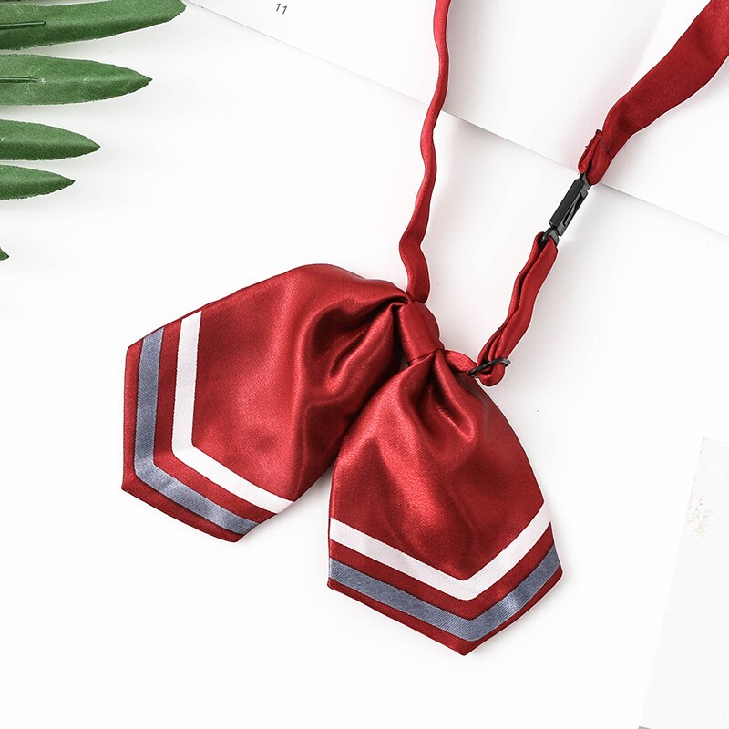 Japanse jk-uniform, strik voor dames, effen overhemd, matrozenpak, schooluniform, windstrik, rode calamus strik, rode: Roze