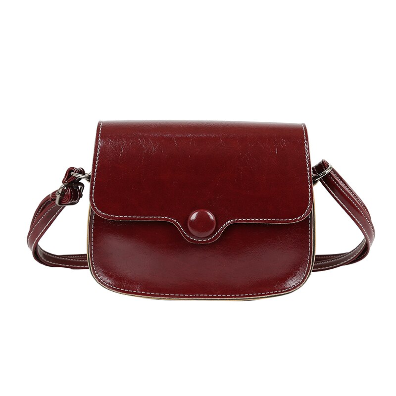 JIEROTYX Shoulder Bag Women Small Flap Bags Solid PU Leather Messenger Hasp Phone Bag Versatile bolsa feminina Discount: Red wine