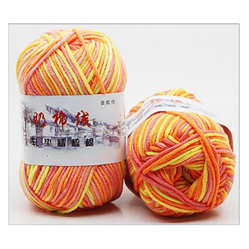 50g/ball Dik #5 Sectie-verven Midden-dikke Melk Katoenen Zachte Baby Garen hand Breien Haak Baby Wollen FZ04: 3