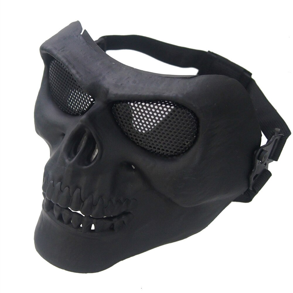 1pc skull face protective helmet Black adjustable strap Cool Skull Multi CS ki Bike Motorcycle Outdoor Sports Wear: Default Title