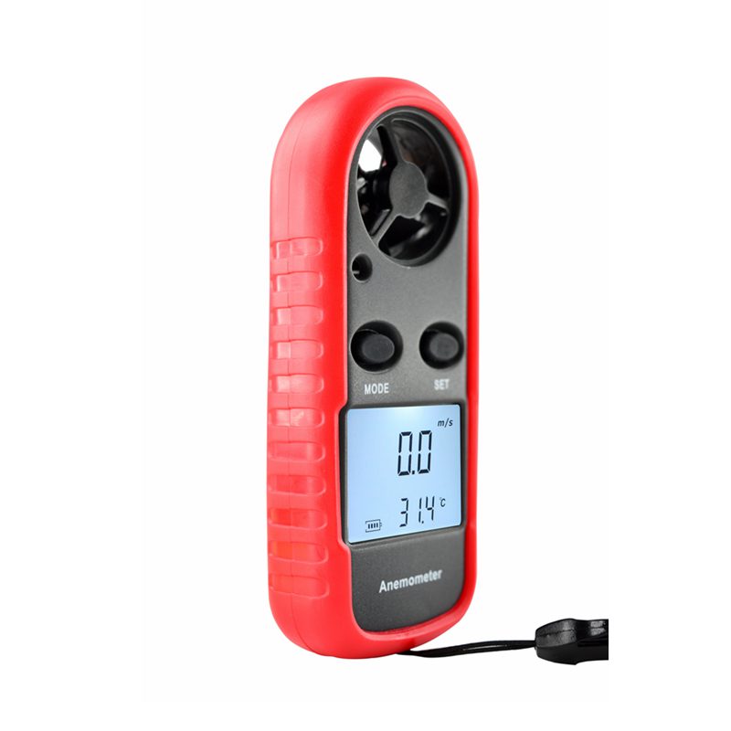 Mini Digitale Anemometer LCD Backlight Air Wind Gauge Anemometer Thermometer 0-30 m/s Windsnelheid-10 ~ 45C Temperatuur Meter
