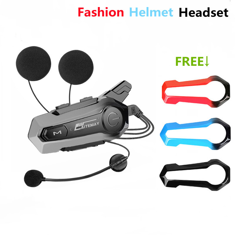 E1 Motorcycle Helmet Headset Bluetooth Intercom Pairing 2 Riders Talking Waterproof Interphone Headset Handsfree Call