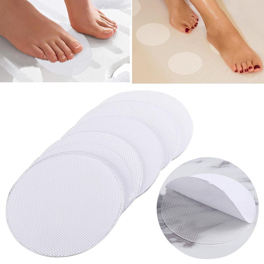 Pegatinas antideslizantes PEVA para bañera, forma redonda y de flores, 10/20 piezas, seguridad, baño, ducha