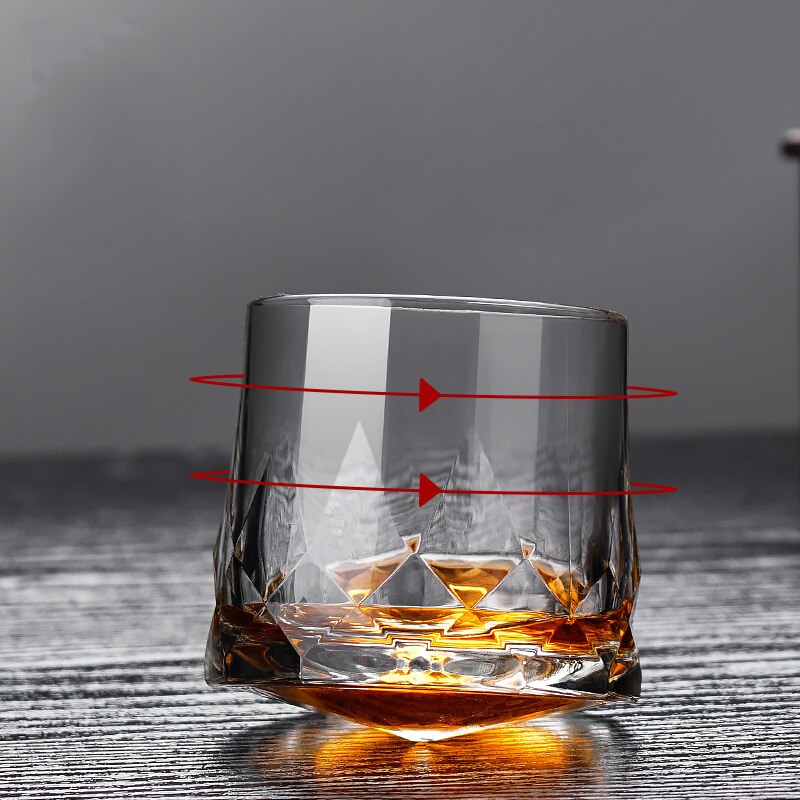 Vaso giratorio para whisky, Bar, cocina, vaso antiguo, copa de vino para cócteles, Vodka, hogar