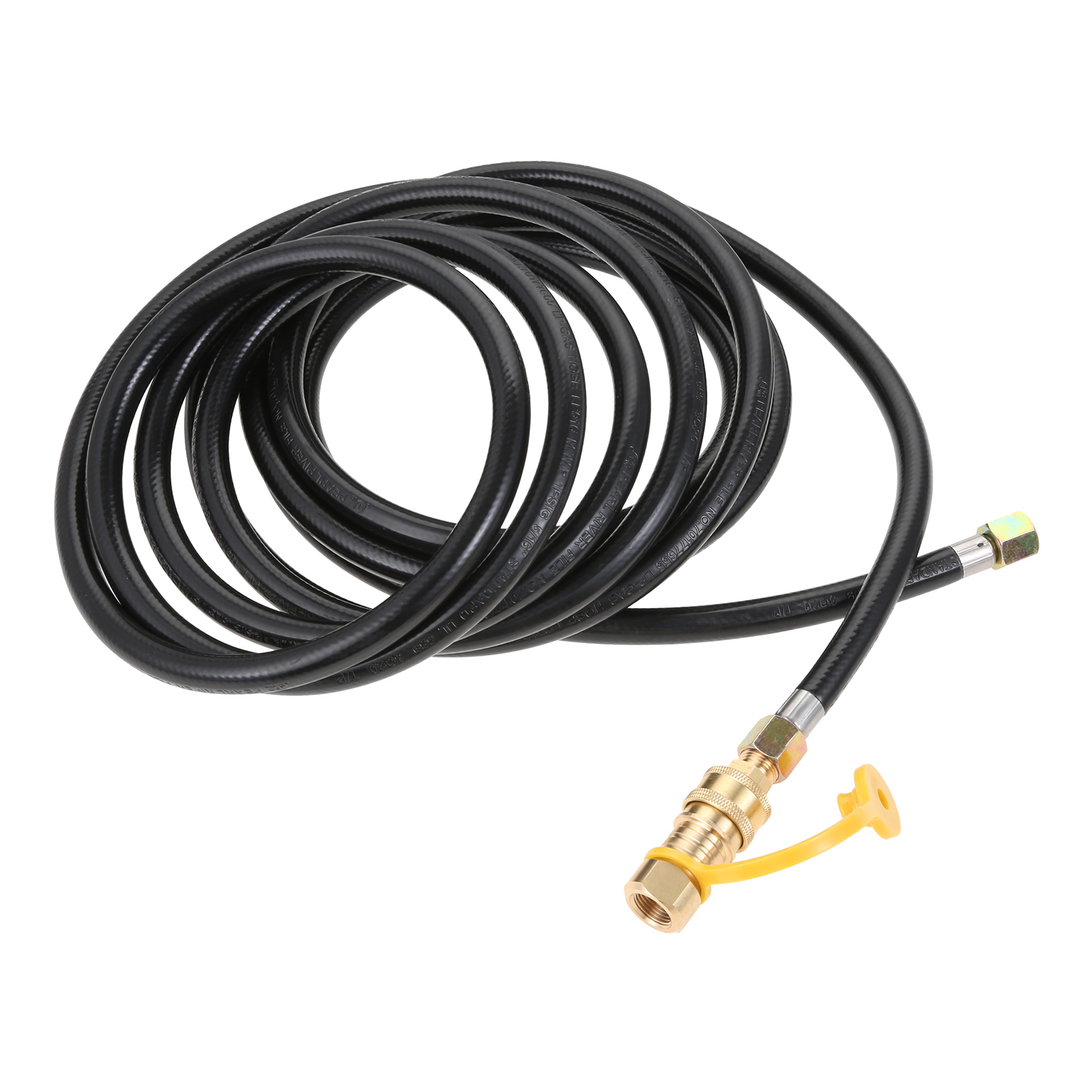 20 Feet Propane Gas Hose with 3/8 Inch Gas Quick Disconnect Plug and Quick Connect Valve Kit for Grill Griddle Fire Pit Heater