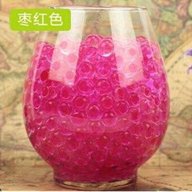 Planta púrpura bonsái suelo, 100 Uds planta de cristal flor barro de jalea cuentas de agua para plantas perlas jarrón suelo bolas de Gel Juguetes: 2-100pcs-2.0cm