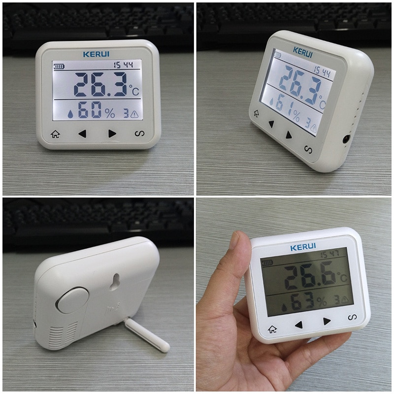 KERUI TD32 LED Display Adjustable Temperature And Humidity Alarm Sensor Detector Alarm Protect the personal and property