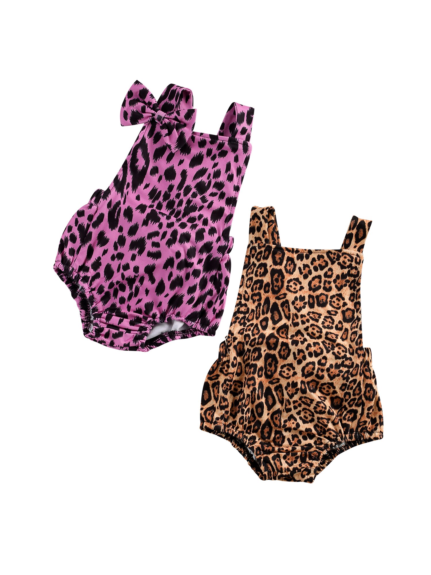 Citgeett estate amabile bambino ragazze ragazzi leopardo corpo senza maniche tracolla abiti casuale