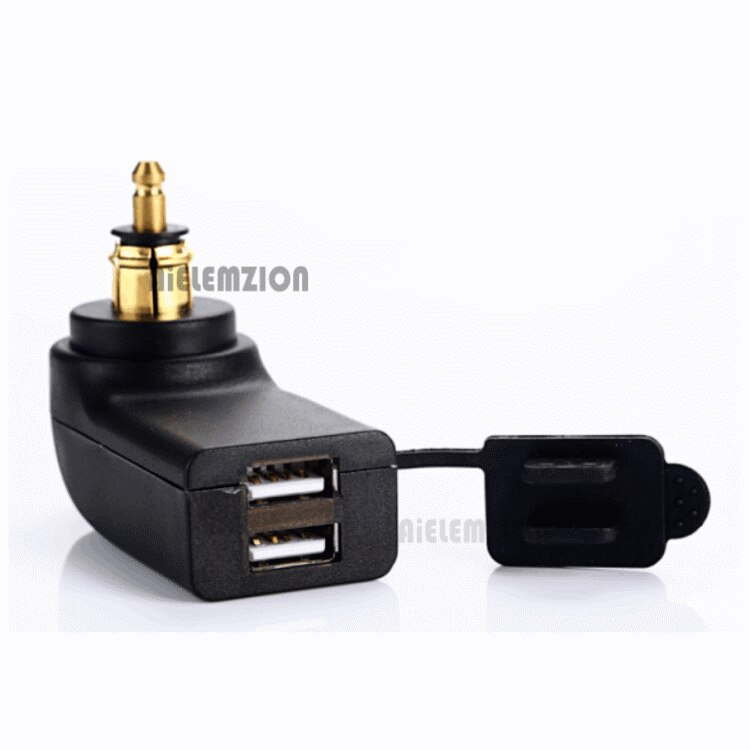 12-24V 4.8A Motorcycle Dual USB Charger Power for BMW Hella DIN Plug DIN Hella Powerlet Plug to Dual USB Charger Adapter