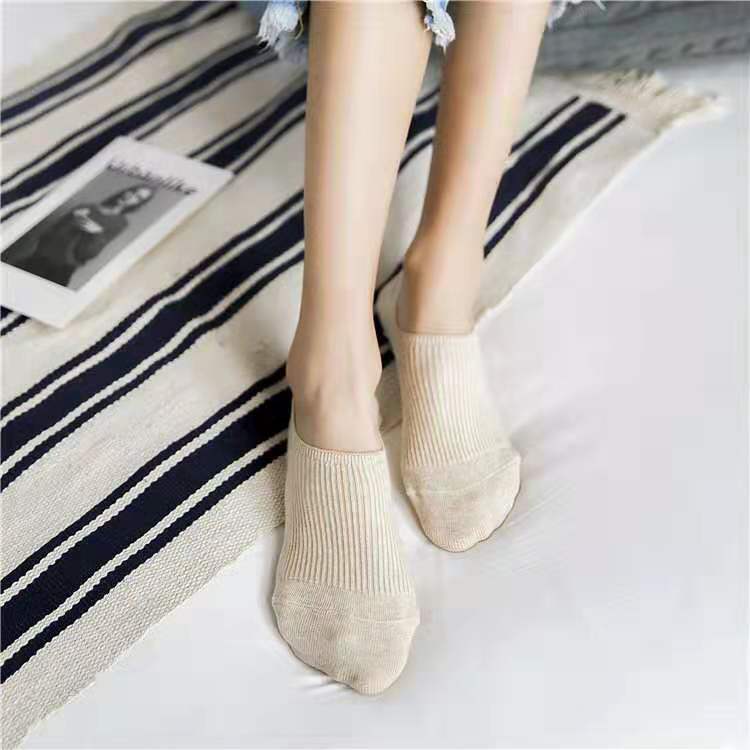 HUAYA Summer Women No Show Socks Invisible Cotton Double Cylinder Casual Non-slip Short Boats Socks Ankle Femmes Ladies Low Cut