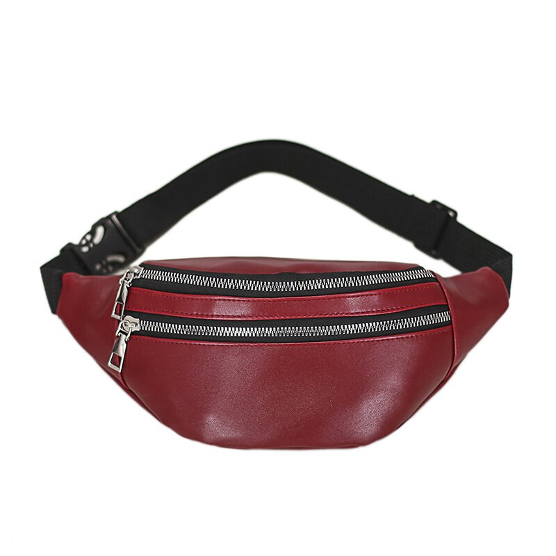 Women Chest Bag Waist Packs For Unisex Female Pu leather Fanny Packs Banana Ladies Belt Bum Bags: A5