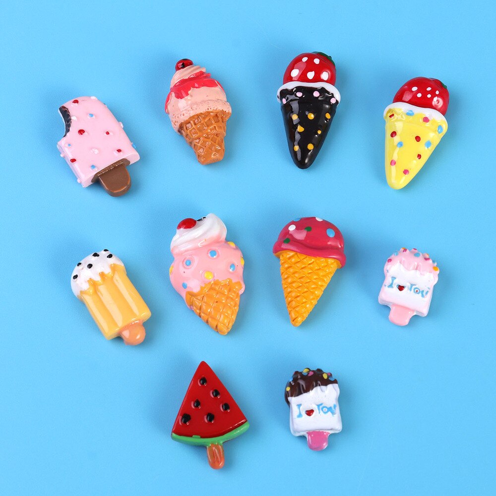 Imán de nevera para postres, imanes de refrigerador para helados, decoración creativa para el hogar y la cocina, 10 Uds.