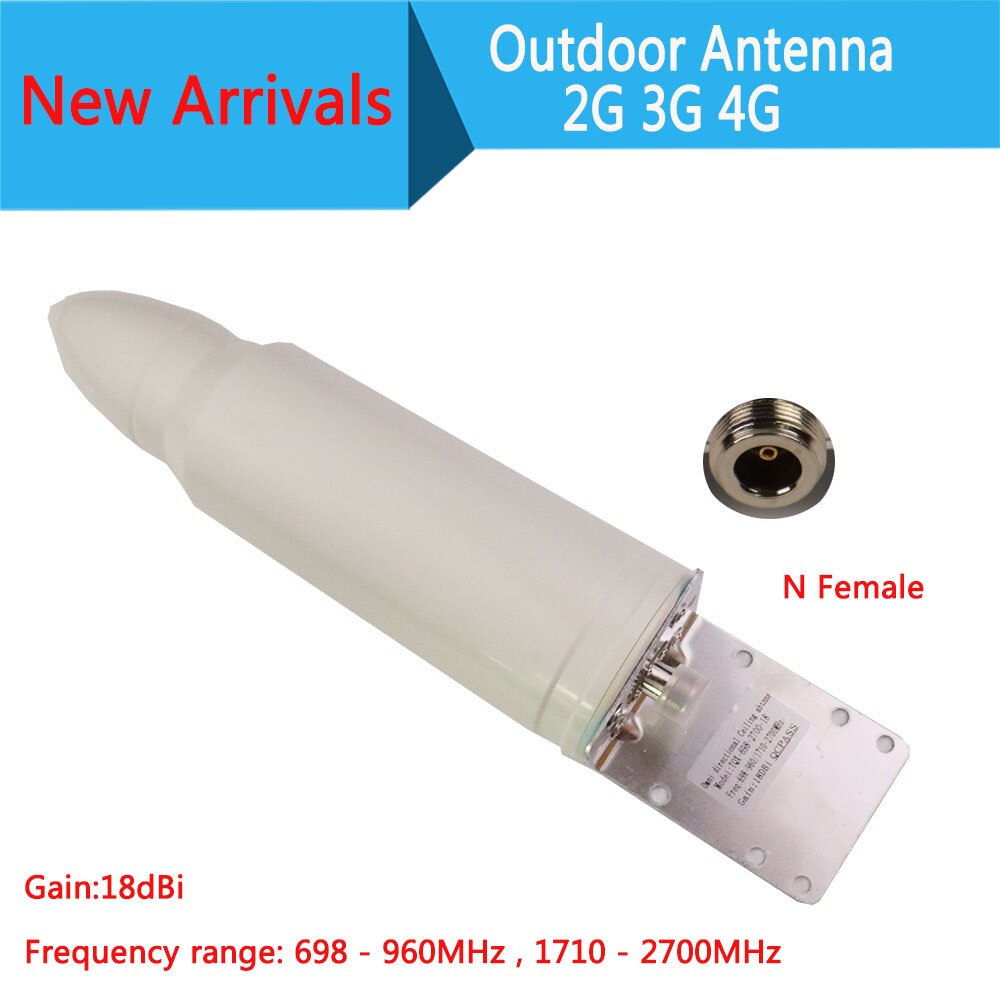 Zqtmax 12DBi Omni Outdoor Antenne Voor 2G 3G 4G 800 900 1800 1900 2100 2600 Gsm Dcs repeater Cellulaire Mobiele Signaal Versterker: 18dBi  N-Female