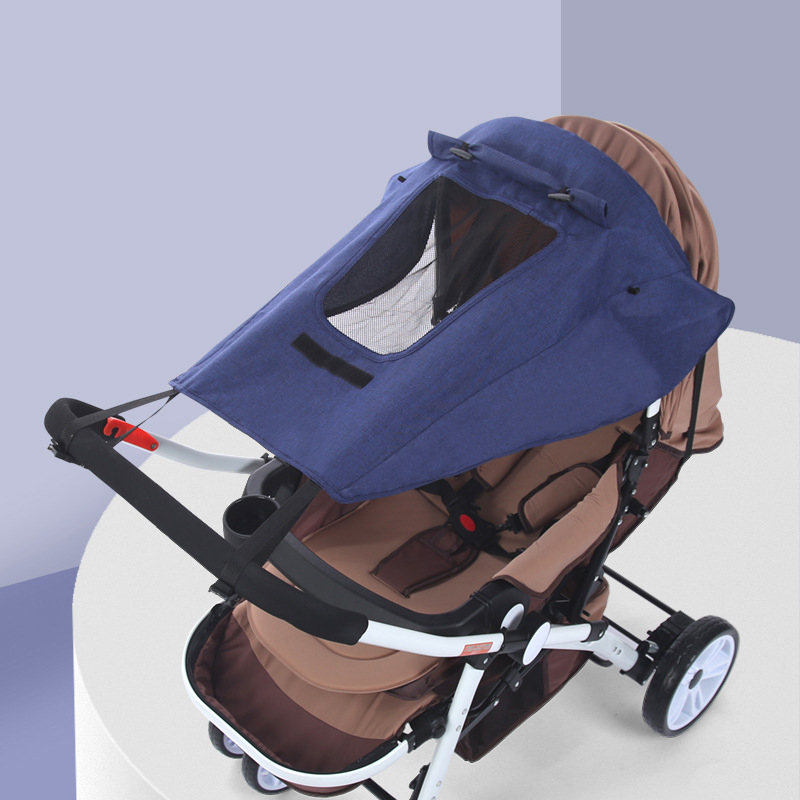 Baby Stroller Sun Visor Carriage Sun Shade Canopy Cover for Pram Stroller Accessories Car Seat Baby Buggy Pushchair Cap Sun Hood: Blue