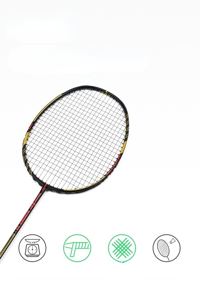 4U Offensive Carbon Badminton Racket Light Weight Training Badminton Racquet Good Damping with Bag
