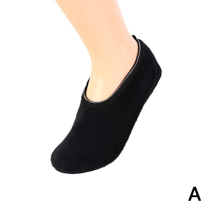 Más calcetines gruesos de terciopelo para el suelo Otoño e Invierno Calcetines antideslizantes de algodón cálido para niños y niñas fundas de zapatos para bebés adultos: Beige