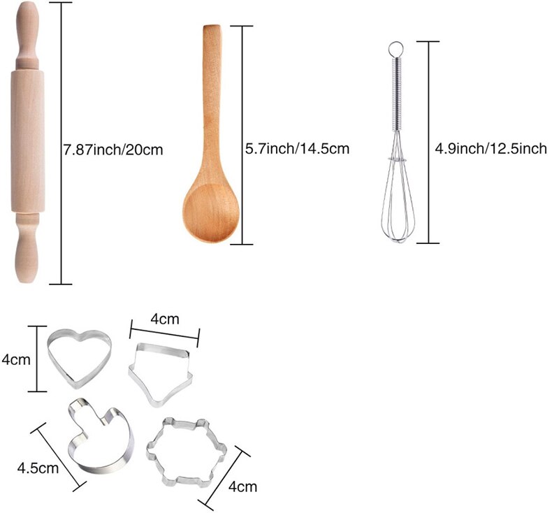 11pcs/set Chef Cooking Set For Kids Kitchen DIY Cake Pastry Dessert Making Baking Kits Funny Children Kitchenware Set