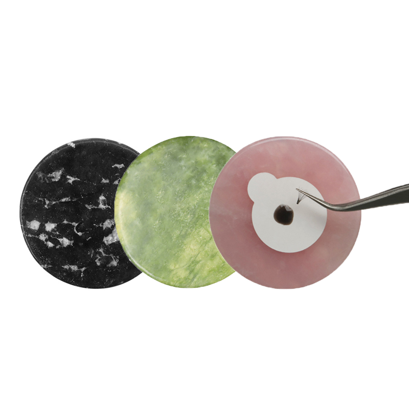 Palette adhésive de colle, support de pierre de Jade cristal, outil de greffage, maquillage, Extension de cils, 1 pièce