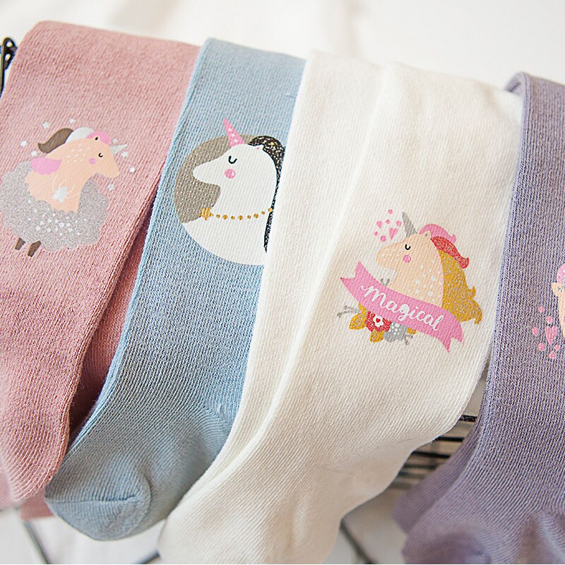 Baby Tights Soft Cotton Unicorn Newborn Baby Girl Tights Clothes Winter Girls Tight Pantyhose