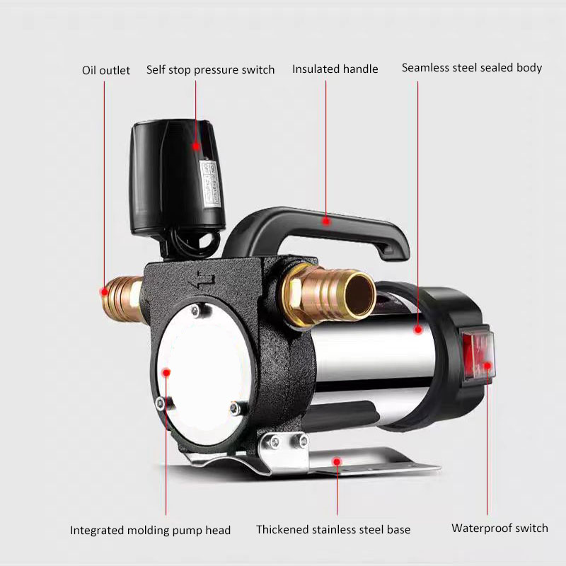 12v/24v/220v 990w drivstoffpumpe dieselpumpe oljepumpe selvsugende pumpe stopper automatisk elektrisk oljepumpe drivstoffdispenser