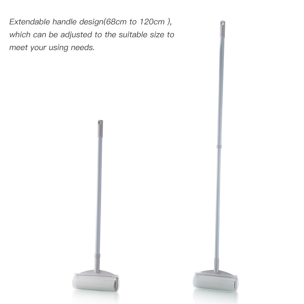 Mopa adhesiva, rodillo de pelusa, mango extensible, rodillo de papel adhesivo, rodillo de limpieza de suelo para sofá, rodillo para polvo de pelo, Herramientas de limpieza de pelusa para mascotas