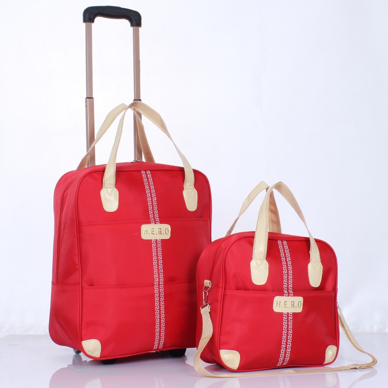 Mode Vrouwen Trolley Bagage Rollende Koffer Reizen Hand Tie Staaf Pak Casual Rolling Case Reistas Wielen Bagage Koffer