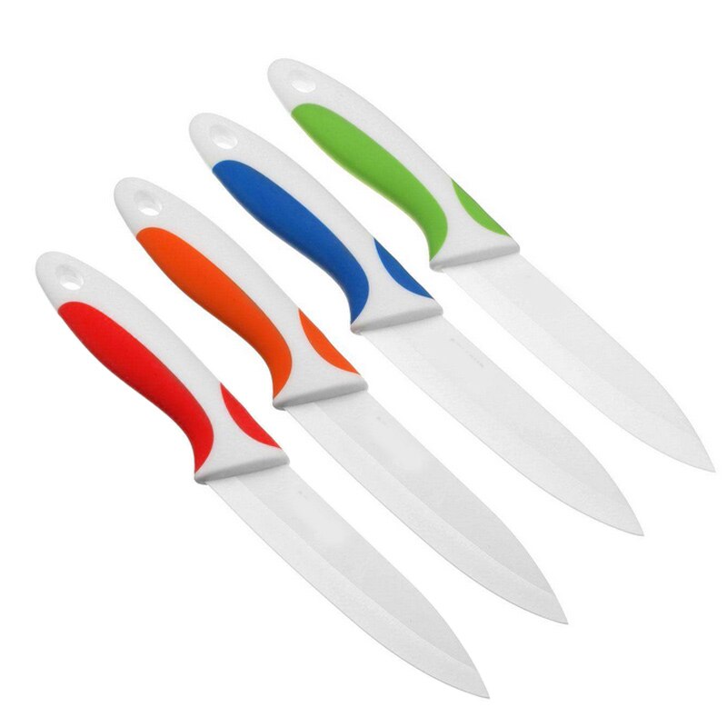 3/4/5 pouces couteaux de cuisine en céramique lame blanche poignée colorée Paring Pare Peel tranche outil de cuisson couteau en céramique de