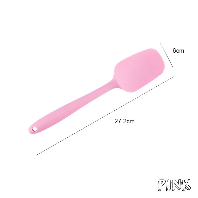 Utensilios de horneado para repostería, espátula de silicona LFGB, espátulas para galletas espátula mezcladora para repostería, 1 ud.: Rosa