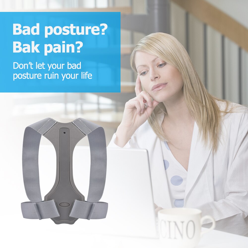 Zilveren Houding Corrector Scoliose Terug Brace Wervelkolom Corset Riem Schouder Ondersteuning Therapie Slechte Houding Correctie Riem Mannen Vrouwen
