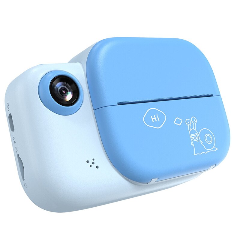 Instant Cameras Kids Print Camera 3.0 inch 12MP HD Photo Video Digital Camera For Children Mini Cute Camera Child Birthday: Blue / With 32GB SD Card