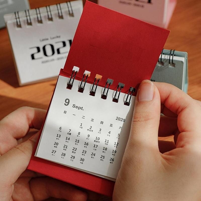 Desk Calendar Dual Daily Schedule Table Planner Standing Calendar Yearly Agenda Organizer Home Office Supplies
