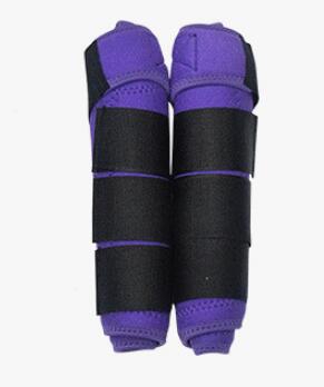 1 Paar Verstelbare Paardensport Pees Laarzen Paard Spalk Been Boot Bescherming Ondersteuning Wrap Paardensport Apparatuur: purple