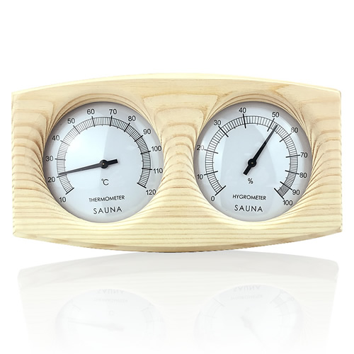 Lighten Up 2 In 1 Sauna Room Wood Thermometer Hygrometer Steam SaunaRoom Thermometure Instrument Humidity Meter Sauna Indoor Use: 05