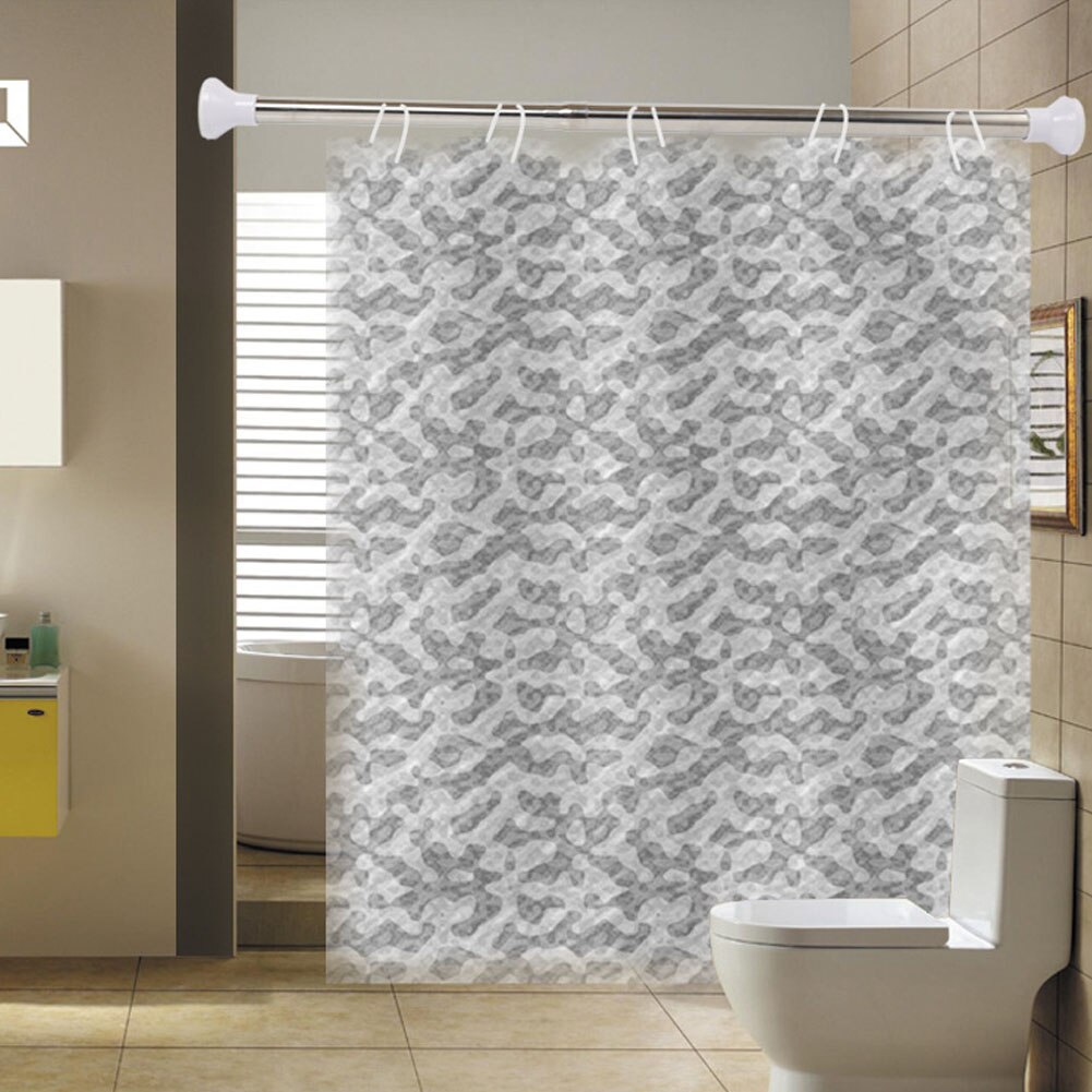 Household Spring Loaded Rail Adjustable Telescopic Voile Pole Curtain Rod Accessories Shower Tension Extendable Stainless Steel