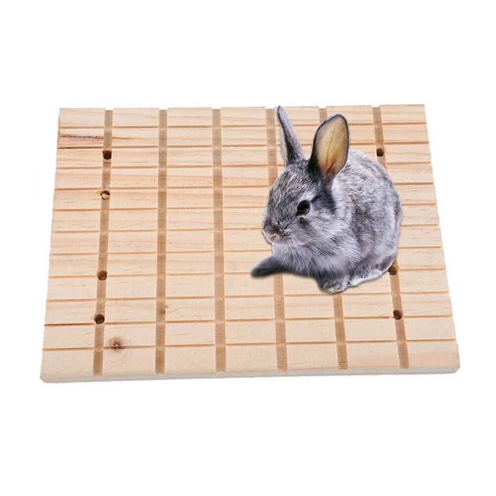 Rascador de madera con ranuras para conejos, juguete de rascador cuadrado para mascotas pequeñas, con garras de madera, suministro de cubierta para animales