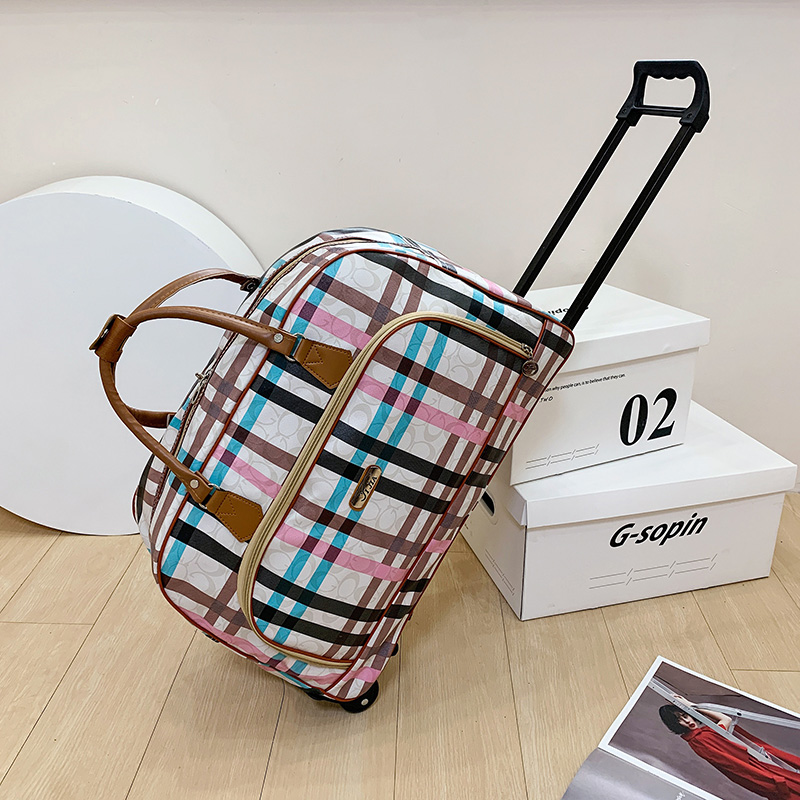 Grote Capaciteit Dames Koffer Trolley Tassen Wieltas Oxford Waterdichte Rollende Bagage Reistas Met Wielen: Clear
