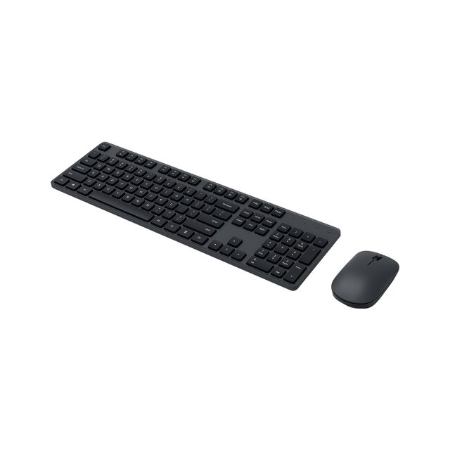 Xiaomi näppäimistö hiiri setti  rf 2.4 ghz langaton toimistonäppäimistö 104 näppäintä windows pc yhteensopiva usb peli näppäimistö venäjä pasta: Musta setti