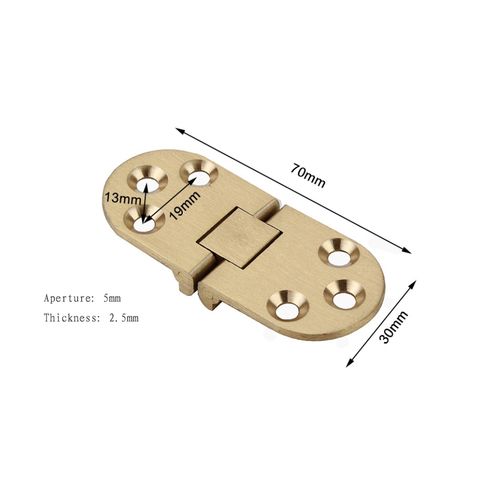 Copper semi-circular folding hinge thickening countertop hinge 180 degree flap hinge round table hinge