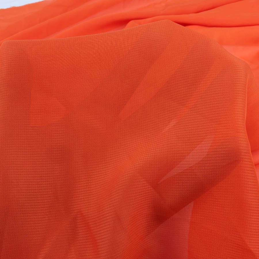1 meter polyester chiffon fabric 100D Drape Bridal Wedding Dress Georgette tulle Lining Fabric Skirt Party Decorator 150cm wide: Orange