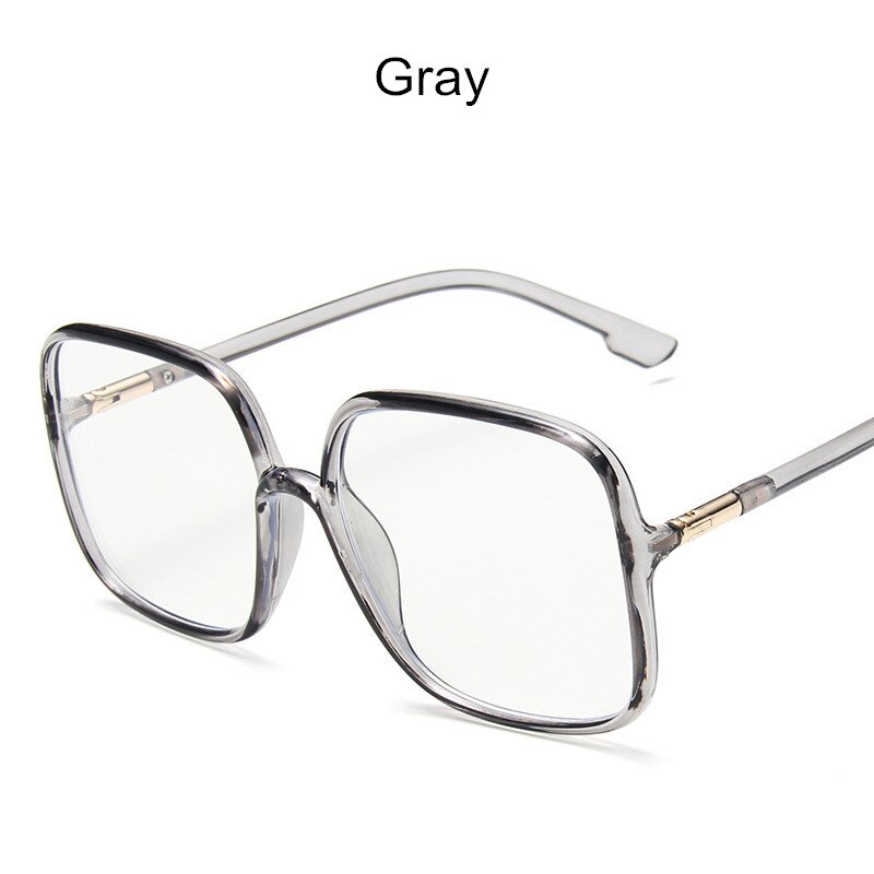 Gafas cuadradas de plástico para mujer, anteojos cuadrados con luz azul, Estilo Vintage, gafas hombres ópticos para miopía, gafas graduadas por ordenador,: Gris