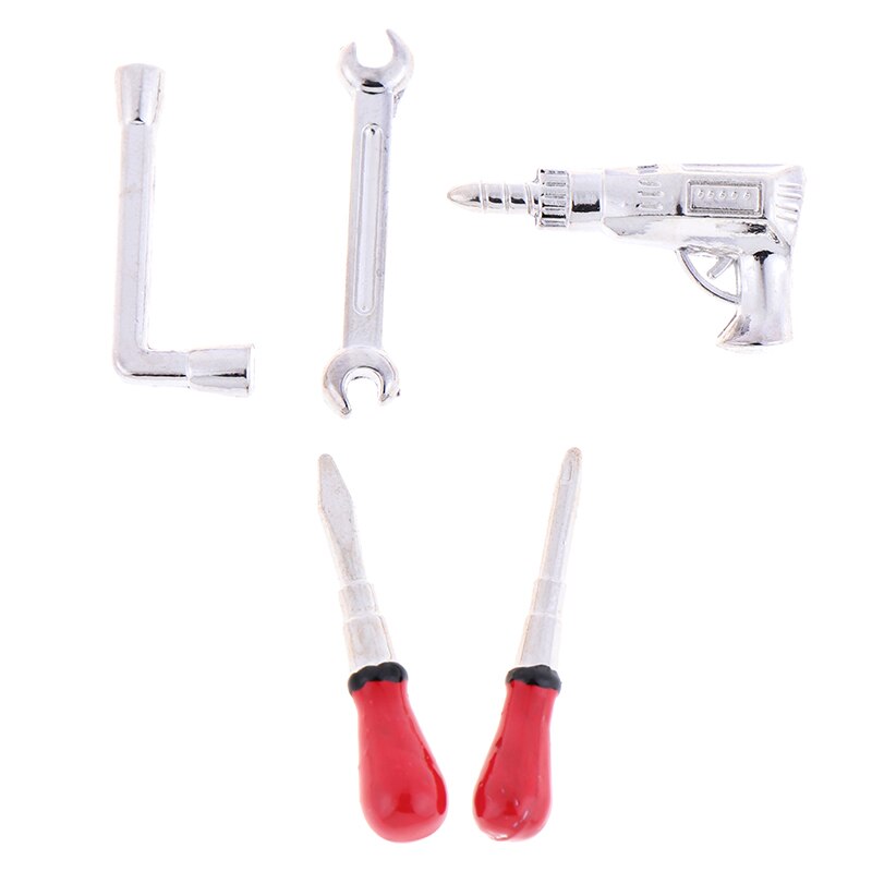 Vendita calda 1impostato 1/12 Dollhouse Miniatura della Mobilia Della Lega di Strumento di Riparazione Modello Giochi Di Imitazione classico Giocattoli per i bambini i Bambini