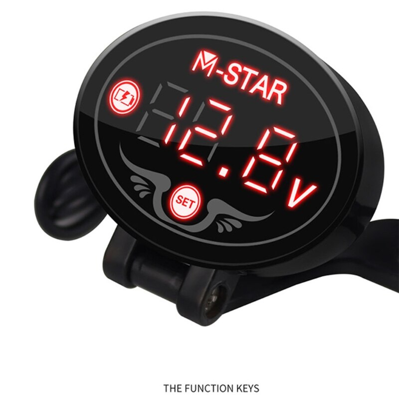 Digital Voltmeter Ammeter DC 12V/24V LED Amp Dual Digital Display Volt Meter Gauge Car Current Monitor Tester with Connect Wire