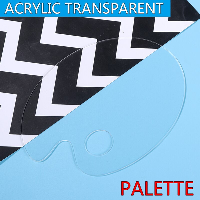 1 sztuk przezroczysty akrylowy paleta farb rysunek taca artysta farba kolor mieszania paleta pigmentu taca na olej akwarela narzędzie robić malowania