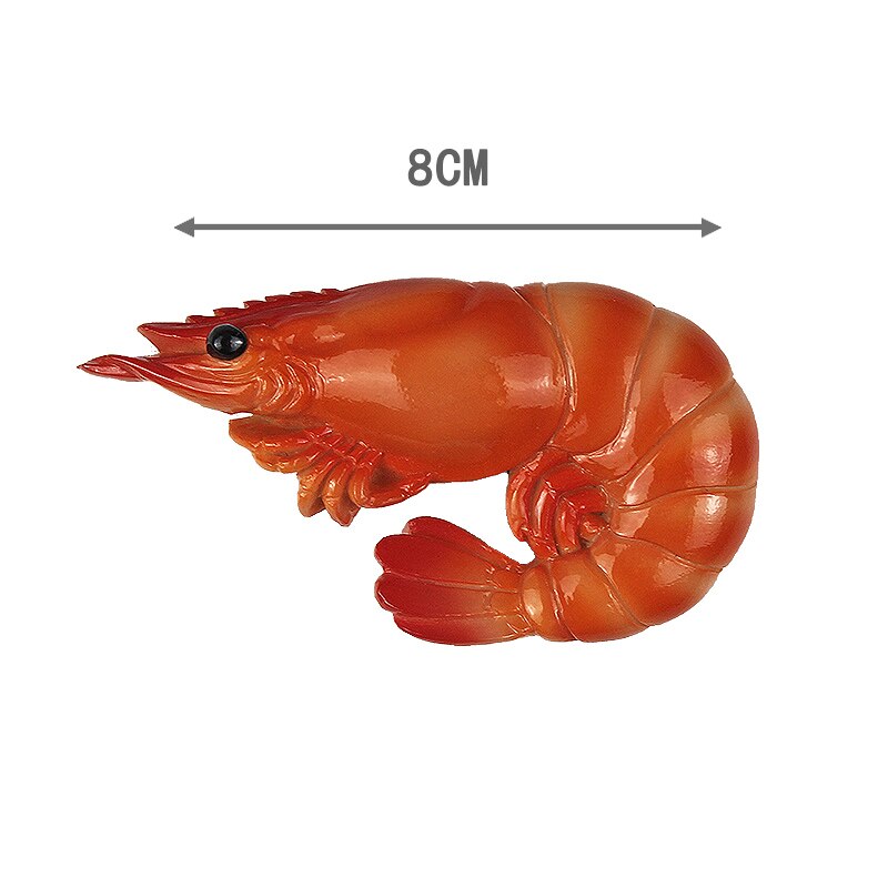 Creatie-nevera magnética para camarones, imán de simulación de comida de mar, langosta, cangrejo, imanes de nevera de poliresina, de recuerdo: Verde