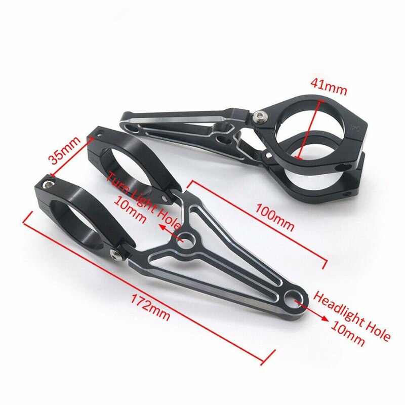 41mm motorfiets koplamp lamp beugel onderdelen voor voorvork koplamp montage houder klem