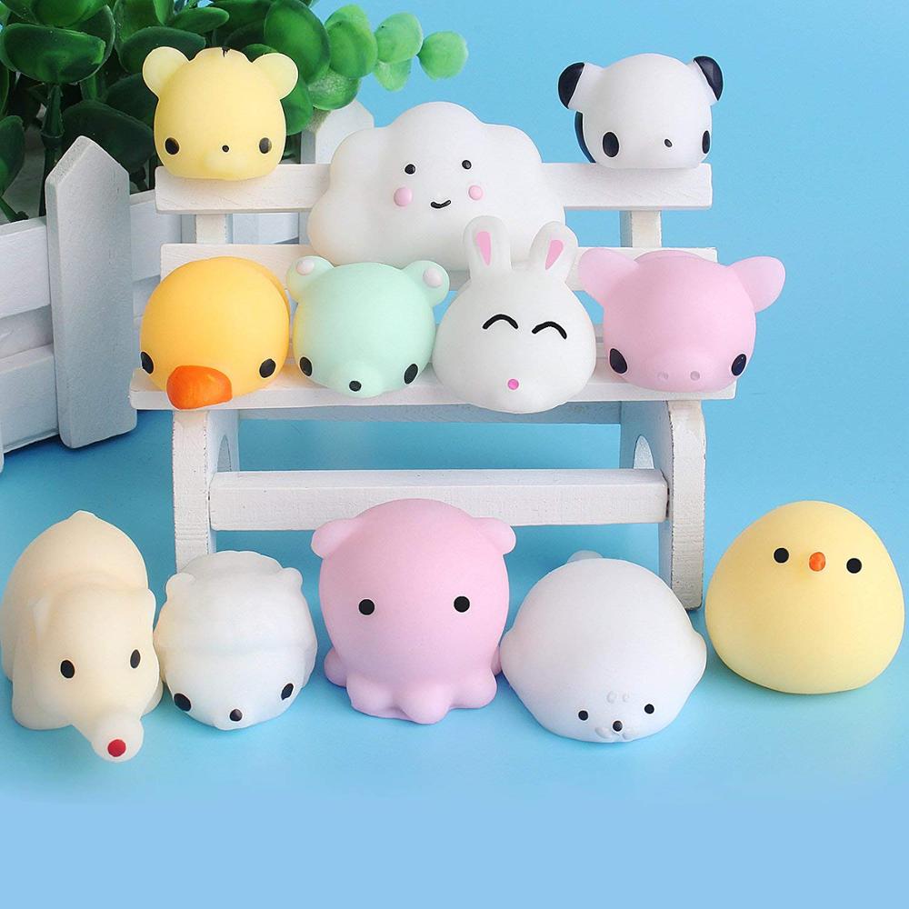 Mini squishy speelgoed schattige kat geurende mochi langzaam rijzende knijp speelgoed rekbaar cartoon dier stress verlichtend speelgoed